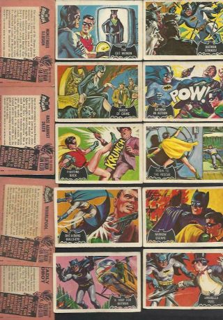 96 BATMAN A&BC GUM CARDS FROM DIFFERENT SERIES VINTAGE 1966 SUPERHEROES TV 8