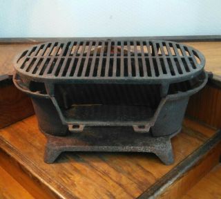 Vintage Antique Cast Iron Grill Old Hunting Camping Fishing