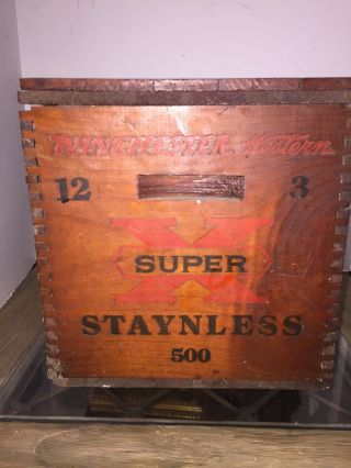Antique Winchester Western Wood Ammo Crate Box 5