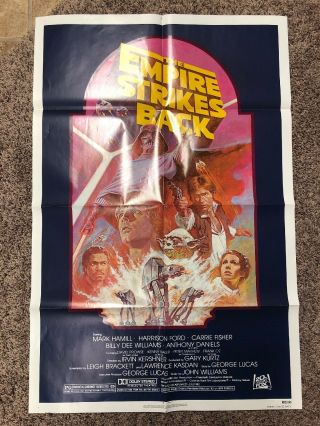 Vintage Star Wars Empire Strikes Back Rerelease One Sheet 1982 Poster