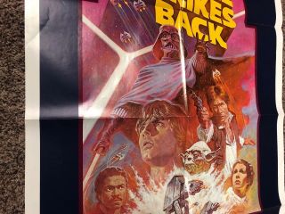 Vintage Star Wars Empire Strikes Back Rerelease One Sheet 1982 Poster 4