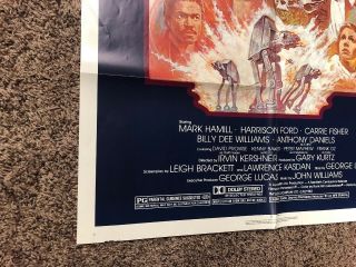 Vintage Star Wars Empire Strikes Back Rerelease One Sheet 1982 Poster 5