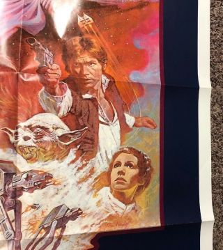 Vintage Star Wars Empire Strikes Back Rerelease One Sheet 1982 Poster 7