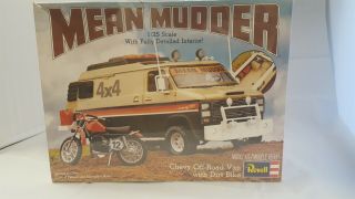 Revell Mean Mudder Chevy Off - Road Van W/dirt Bike Factory