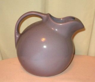 Vintage Hall Pottery Ball Pitcher Rare Lavender Lilac Mid Century Modern 633