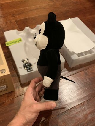 Medicom Toy Vintage Mickey Mouse 100,  400 Bearbrick Be@rbrick Vinyl Set Kaws 7