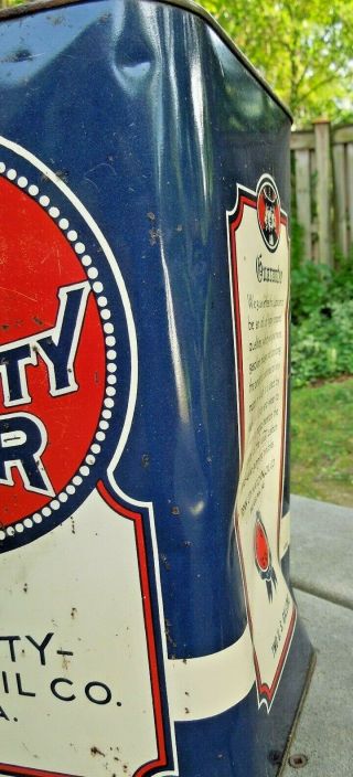 Vintage Penn City Motor Oil Can 2 gallon 5