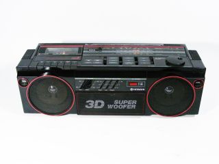 Hitachi Trk - 3d2e 3d Woofer Vintage Boombox Ghetto Blaster