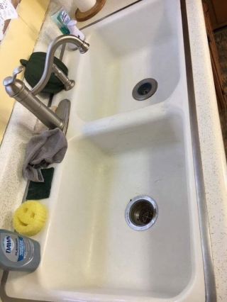 Vintage Double Sink Cast Iron