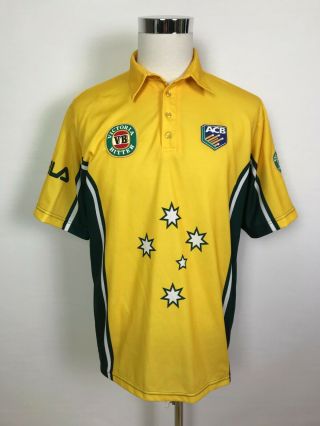 Vintage Fila Cricket Australia Mens Odi One Day Cricket Jersey Size Xl