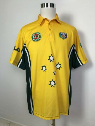 Vintage Fila Cricket Australia Mens ODI One Day Cricket Jersey Size XL 4