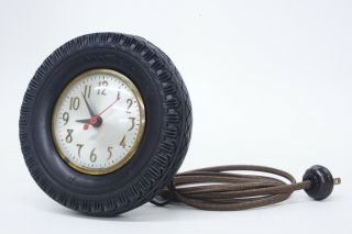 40s vintage GoodYear Tires advertising clock sign neon porcelain Fisk Firestone 2