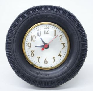 40s vintage GoodYear Tires advertising clock sign neon porcelain Fisk Firestone 3