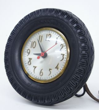 40s vintage GoodYear Tires advertising clock sign neon porcelain Fisk Firestone 5