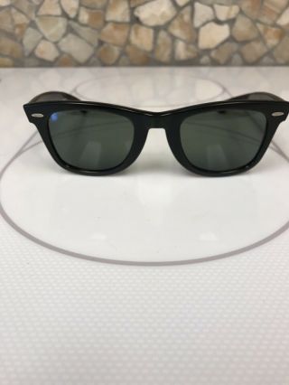 Vintage Ray - Ban B&l Black Wayfarer Sunglasses 1980’s Usa
