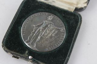 Vintage Ww1 Era Hallmarked.  925 Stelring Silver Royal Navy Army Boxing Medal 47g
