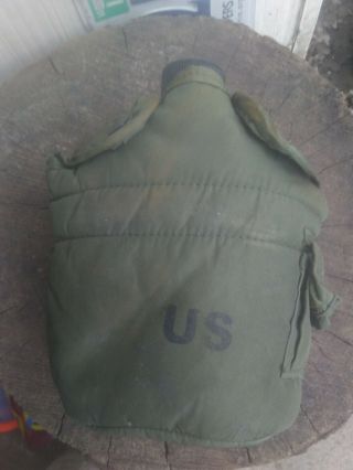 Vintage World War Ii U.  S.  Army Canteen With Cover