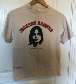Vintage Jackson Browne 1980 Concert Shirt Los Angeles Ca.  Size Small Made In Usa