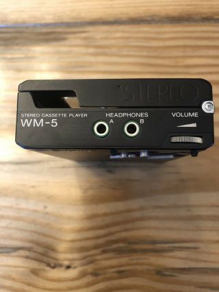 Vintage Sony Walkman WM - 5.  Includes Headphones and Case.  Non.  Read Desc. 7