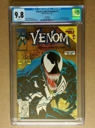 Venom: Lethal Protector 1 - Cgc 9.  8 - Rare Gold Foil Edition - Hard To Find 9.  8