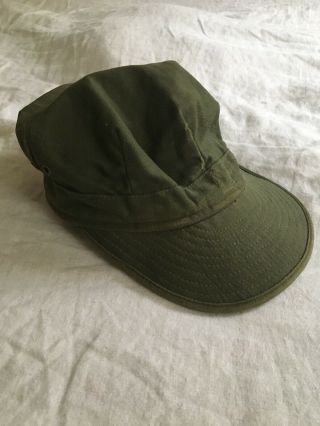 Vintage Ww2 Field Cap 1939 D Us Army Olive Drab Size 7