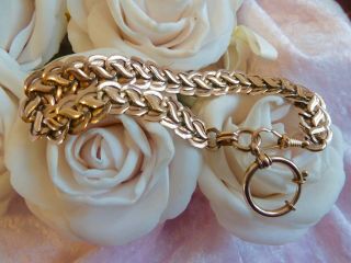 Antique Gold Rg/gf Bracelet/bangle C1900 W/o Ring For Charms Wide & Handsome