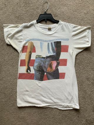 Vintage Bruce Springsteen Born In The Usa World Tour 84 - 85 T Shirt Size Medium