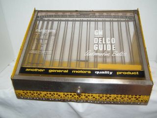 Vintage DELCO GM Chevrolet Automotive Light Bulb Display Rack Cabinet Sign 2