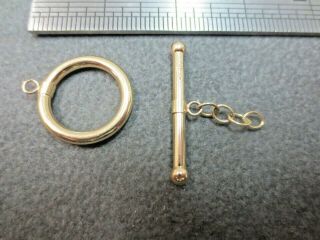 Vtg 14k Solid Gold Toggle Clasp For Single Strand Bracelet Necklace.  72 Gram