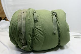 Vintage Us Military Down Mountain Mummy Regular Sleeping Bag M - 1949 Zips