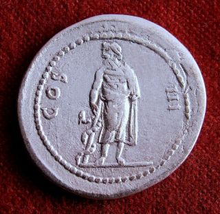 Hadrian Cistophorus Rare Big Roman Silver Coin.  Asclepius With Snake,  Staff 