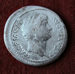 Hadrian Cistophorus Rare Big Roman Silver Coin.  Asclepius with Snake,  Staff  2