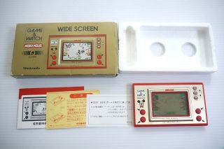 Game And Watch Mickey Mouse Vintage Wide Screen 1981 From Japan