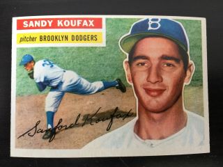 1956 Topps Sandy Koufax Baseball Card Really - Vintage