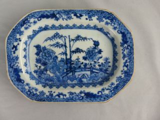 A Blue And White Chinese Export Porcelain Plate 18th Century Qianlong Period