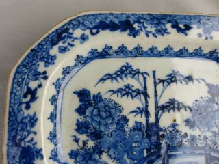 A BLUE AND WHITE CHINESE EXPORT PORCELAIN PLATE 18TH CENTURY QIANLONG PERIOD 2