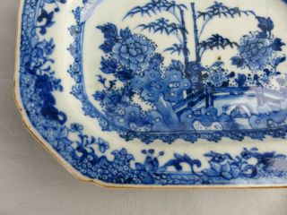 A BLUE AND WHITE CHINESE EXPORT PORCELAIN PLATE 18TH CENTURY QIANLONG PERIOD 3