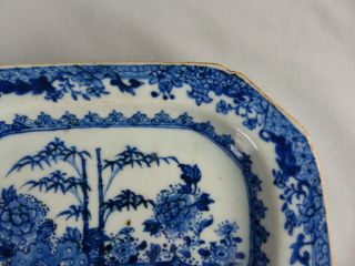 A BLUE AND WHITE CHINESE EXPORT PORCELAIN PLATE 18TH CENTURY QIANLONG PERIOD 5