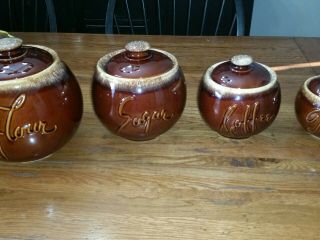 Hull Brown Dip Vintage Canister Set - And Rare