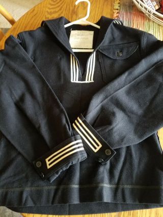 Vintage Us Navy Military Uniform Sailor 2 Piece Set