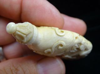 Fine Antique Chinese Qing Dynasty hand carved Snuff Bottle China 19thC 5