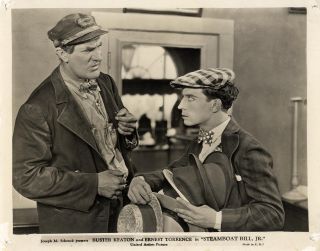 Steamboat Bill,  Jr.  (1928) Vntg Orig 8x10 Ernest Torrence,  Buster Keaton W/hats