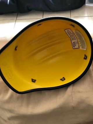 Vtg YELLOW BULLARD 502 FIBERGLASS Hard Boiled HARD HAT IRONWORKER 5