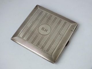 Solid Sterling Silver Cigarette Case 1920/ L 8.  3 Cm/ 119 G