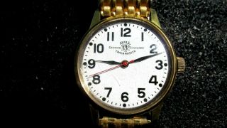 Rare Vintage Ball Trainmaster " Official Standard " Watch 21 Jewel