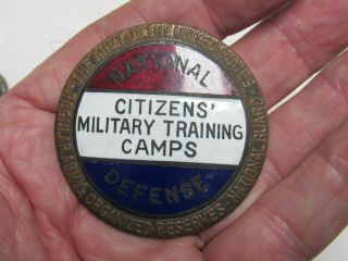 World War 2 Victory Pinback Home Front Pin Cmtc Wwii Citizen Military Train Camp