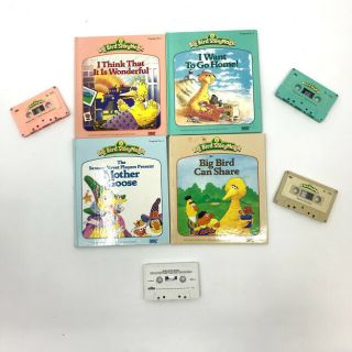 Vintage 1986 Ideal Sesame Street Big Bird Story Magic Book & Cassette Tape