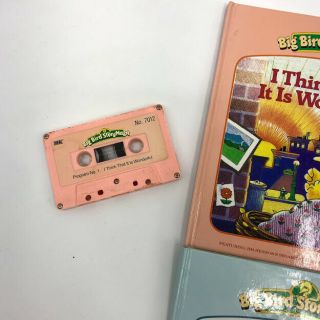 Vintage 1986 Ideal Sesame Street Big Bird Story Magic Book & Cassette Tape 3