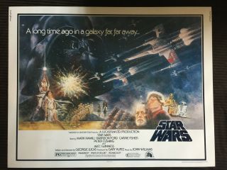 Star Wars 1977 Half Sheet 77/21 Movie Poster 22x28 Very Rare