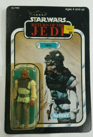 Vintage Star Wars Nikto Unpunched 1983 Kenner Return Ofthe Jedi 79 Cardback Moc